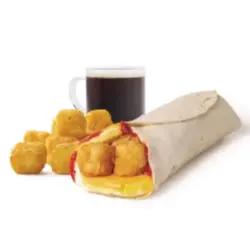 Egg & Cheese Breakfast Wrap Combo – HP Brown Sauce